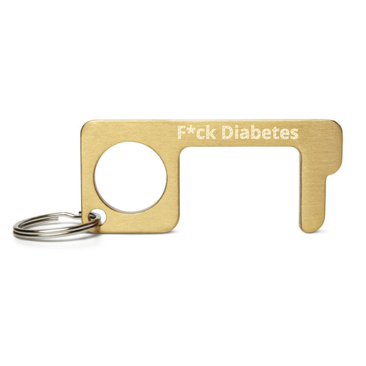 F*ck Diabetes Engraved Brass Touch Tool